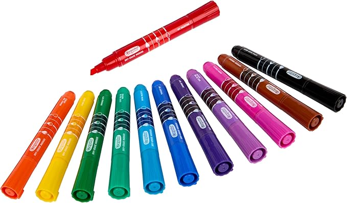 Crayola Take Note Dry Erase Markers for School (12ct) Teacher Classroom Supplies, Chisel Tip Whiteboard Markers, Spring Crafts, Low Odor
