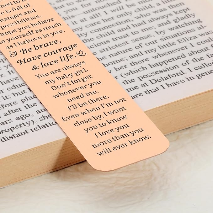 Daughter Bookmark, Dorm Room Essentials for Women, 5th 6th Graduation Daughters Gift from Mom Dad, Sweet 16 18 Gifts for Daughters, Graduation Gifts for College Girls Cute Stuff