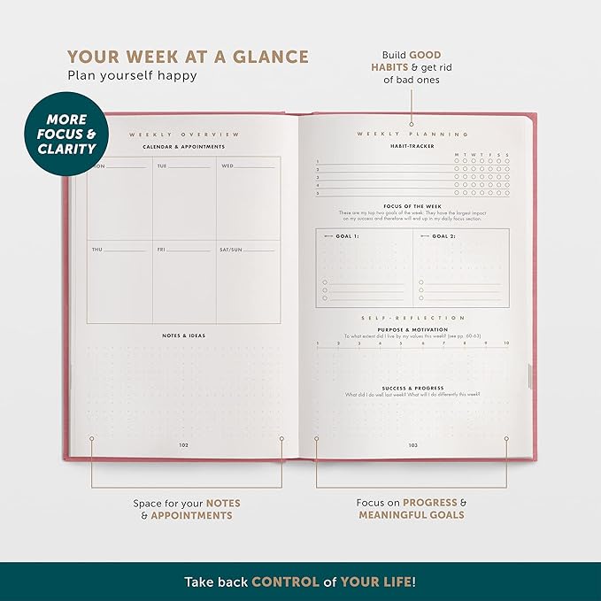 6-Minute Diary – 3-Million-User Gratitude Journal for Women with Prompts – Guided Self Care Journal Based on Positive Psychology – Daily Manifestation Journal for Self-Love & Mindfulness