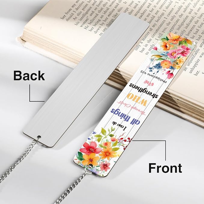 Christian Metal Bookmarks Gifts, Inspirational Verse Bible Bookmark, Religious Gifts for Women, Bible Study Supplies for Book Lovers Men Friend Bookworm, Christmas Graduation Gift