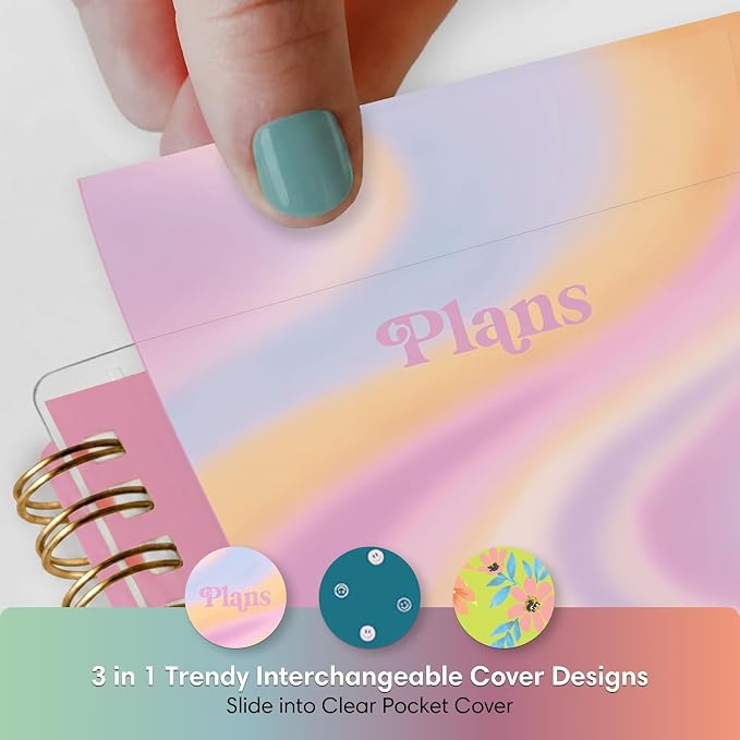 Blue Sky Gen Z 2027 Weekly and Monthly Planner Calendar, January 2027 - December 2027, 8.5" x 11", Flexible Interchangeable Cover, Durable Twin Wire Binding, Laminated Tabs, Storage Pocket, Europa