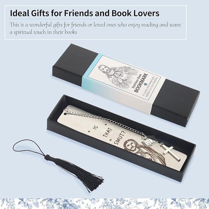Funny Bookmarks for Women, Stainless Book Mark with Gift Box, Christian Book Marker Gift for Book Lovers, Friends, Reading Women, Men, Funny Easter Gifts, Birthday Christmas Gift