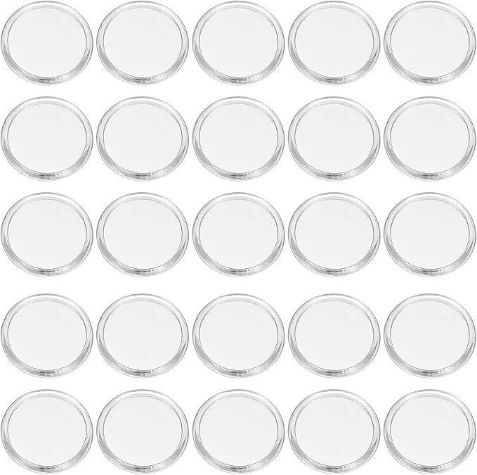 PATIKIL 35mm 1-1/2" Clear Plastic Round Book Binding Discs, 33 Pcs Discbound Expansion Discs Plating Round Binder Rings for DIY Notebook Planner