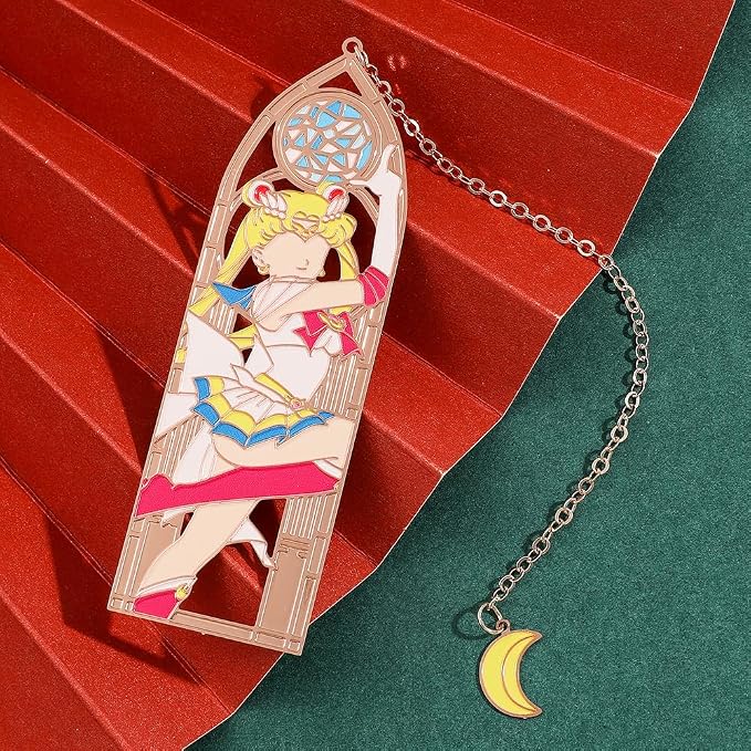 5 Style Anime Magical Girl Book Marks - Metal Bookmarks Gifts for Fans, Lovers, Students, Men, Women, Birthdays, Christmas, Valentine, School Supplies Book Accessory (Color Girl)