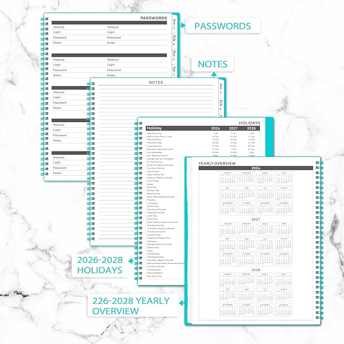 Monthly Planner 2026-2027 - 2026-2027 Monthly Planner, 9'' x 11'', 24 Months from JAN. 2026 to DEC. 2027 with Inner Pocket