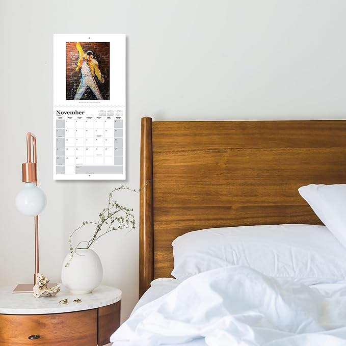 The Art of Rock & Roll- 2026 Wall Calendar 12”x12”- Legends of Rock History Depicted on Concert Ads, Album Covers-FSC Certified Cardstock Paper-Monthly Organizer for Home, School and Office