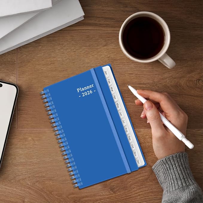 2026 Pocket Planner/Calendar - 2026 Weekly & Monthly Planner from January 2026 to December 2026, 12 Months Tabs, 3.75" x 6.75", Blue