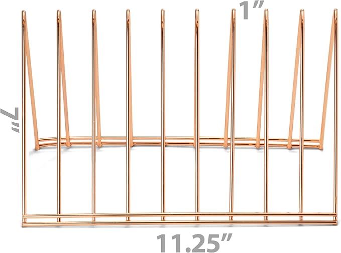 Officemate Triangular Wire File Sorter, Rose Gold (93151)