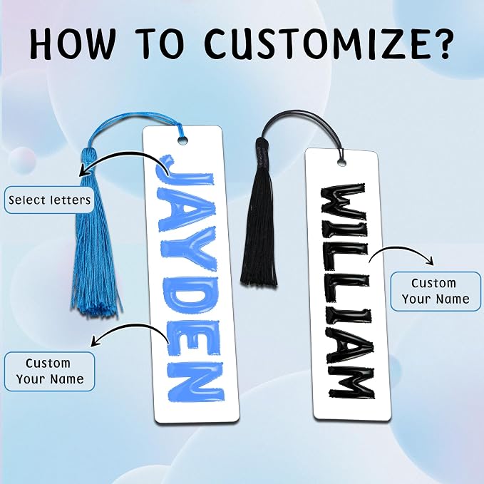 Personalized Bookmarks for Women Book Lover Birth Flower Birthday Customized Gifts for Reading Her Daughter Friends (Aluminum Alloy #2)