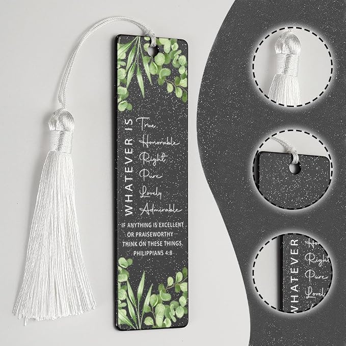 Christian Uplifting Bookmark, Inspirational Gift for Believers, Heartening Present for Spiritual Readers, Faith Based Reading Gift, Unique Floral and Scripture Design Bookmark, WCB37