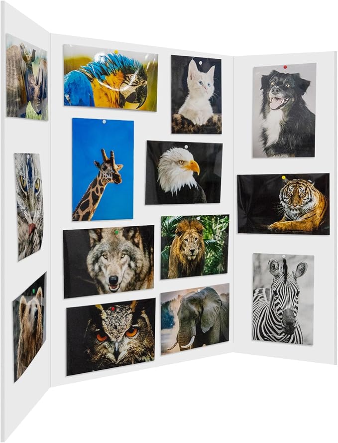 Foam Board Trifold 52 x 40 x 3/16" (5mm) - 5 Pack - Large Poster Foam Core Board, Acid Free, Double Sided, Posterboard Foamboard for Mounting, Prints, Art, Display, Presentation and Projects