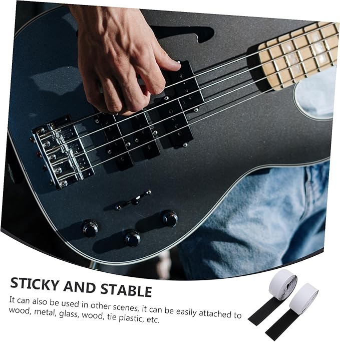 ibasenice 2pcs Guitar Effector Tape Adhesive Grip Tape Strong Fastener for Pedal Board Guitar Supplies