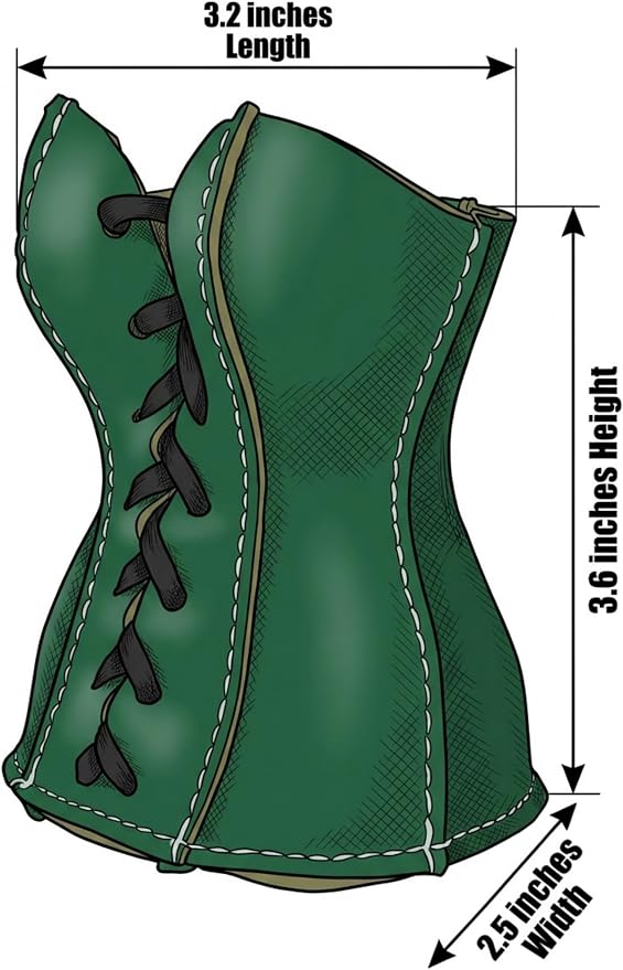 Faux Leather Lace-Up Corset Pencil Holder – Gothic Y2K Desk Pen Cup Makeup Brush Organizer Mini Storage for Home Office, Green