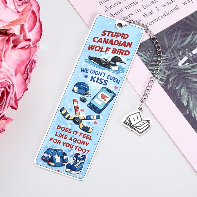 Heated Rivalry Bookmark, Hockey Rivals Trope Bookish Gifts for Women, Book Trope Bookmark, Book Lover Gifts for Women Men Girls Boys Books Merch for Readers Fans Bookworm Nerd Birthday Graduation Gift
