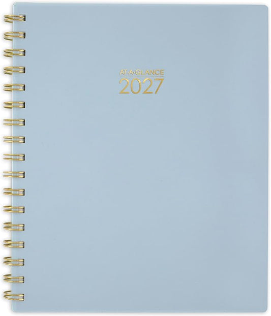 AT-A-GLANCE 2027 Planner, Weekly & Monthly, 13-Month Jan-Jan, 7" x 8.75", Harmony, Ice Blue (1099-805-38-27)