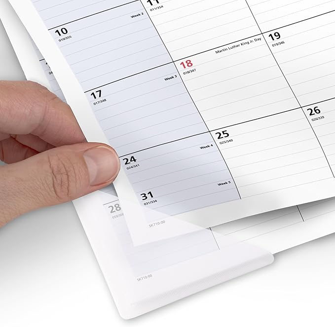AT-A-GLANCE 2027 Desk Pad Calendar, Monthly Desk Wall Planner, 13-Month Jan-Jan, 18" x 11", QuickNotes (SK7100027)
