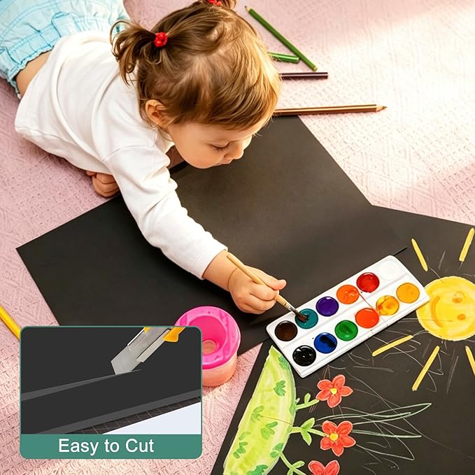 MYFAMIREA 12 Pack White Foam Board 20" x 30", 3/16" (5MM) Thick Board Poster Acid-Free Foam Core, Double Sided Foamboard Sheets for Projects, Art, Craft, Presentations and Wedding Signage, Black
