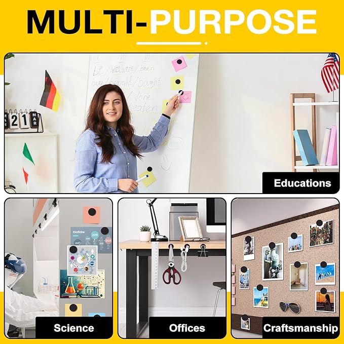 DIYMAG Magnets with Adhesive Backing, 300Pcs 0.8 x 0.04inch Round Small Magnetic Dots Stickers for Classroom Crafts Strong Magnetic Tape Sheets Easy Peel and Stick for Whiteboard Fridge