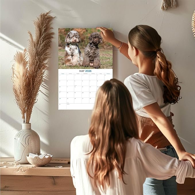 2025 2026 Cockapoo Calendar - Dog Breed Monthly Wall Calendar - 12" x 18" Open - Thick No-Bleed Paper - Giftable - Academic Teacher's Planner Calendar Organizing & Planning - Made in USA