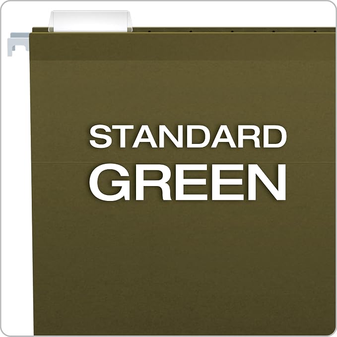 Pendaflex Reinforced Hanging Folders, Legal Size, Standard Green, 1/5 Cut, 25/BX (4153 1/5), (Pack of 10)