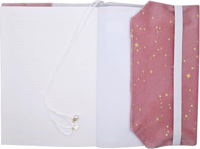 BLBMH 10x7 Book Cover | Handmade Non-Stretch Fabric Bible Cover with Bookmark | Washable Large Hardcover Paperback Protector | Privacy Reading Gift for Women - Velvet Pink