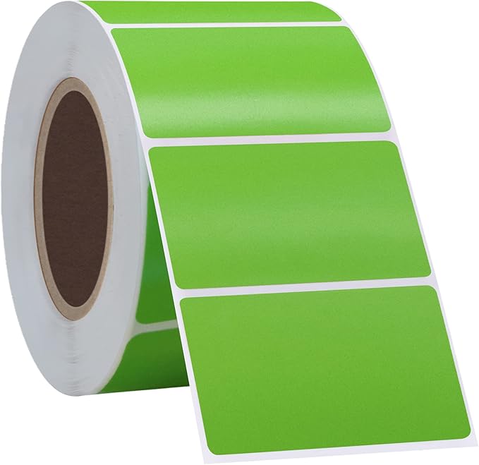 Hybsk 2.25x1.25 inch Color Direct Thermal Labels for Shipping, Barcodes, Address, Compatible with Rollo Label Printer & Zebra Desktop Printers (2.25"x1.25",Green)