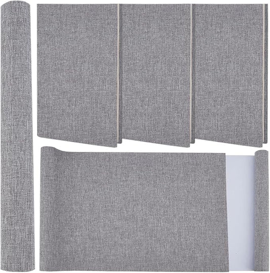 CRASPIRE 51 x 11.8 Inch Dark Grey Book Fabric Book Binding Cloth with Paper Back Polyester A4 to A8 Woven Linen Cover for Books Album Scrapbooking Archival DIY Covering Bookbinding Protector