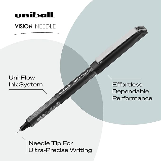 Uniball Roller Grip Pens, 12 Count - Extra Large Grip, Blue Rollerballs Pens - 0.7mm Medium Tip Size - Smooth Writing Japanese Pens, School Supplies