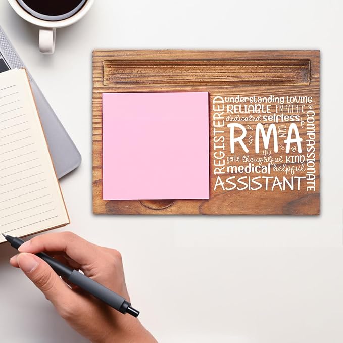 Registered Medical Assistant Appreciation Gifts Inspirational Quote Healthcare Worker Medical Student Graduation Nursing Nurse Week Thank You Gift RMA Desk Self Stick Note Pad Holders EDP213