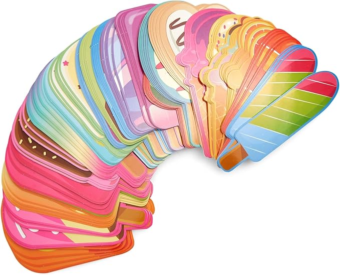 Bright Creations Ice Cream Bookmarks - Vibrant Themed Designs & Fun Book Marks for Popsicle Party Favors & Birthday Bookmarks - Classroom Rewards & Kids Book Marks - 120 Count, 6 in