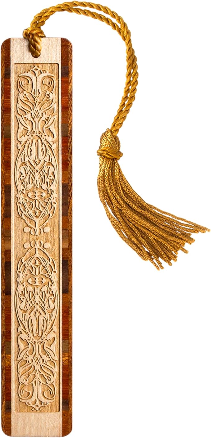 Ornate Wooden Bookmark | Decorative Filigree Scrollwork Design | Victorian Inspired Bookmark Gift for Readers, Book Lovers, Teachers & Librarians | Handmade in the USA