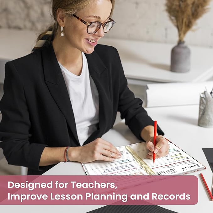 Planner 2026-2027, Academic Year Monthly and Weekly Calendar Planner, Jul 2026 - Jun 2027, Hardcover Teacher Student Planning Agenda book with Tabs, Perfect for School Office Supplies, 8.5" x 11" - Checkered
