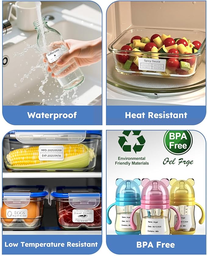 Thermal Labels for N20 Label Maker,1.97"x1.18"(50x30mm), 230 Labels/Roll, for Barcode, Address, Mailing, Logo, Business, Name Tag, 3 Rolls