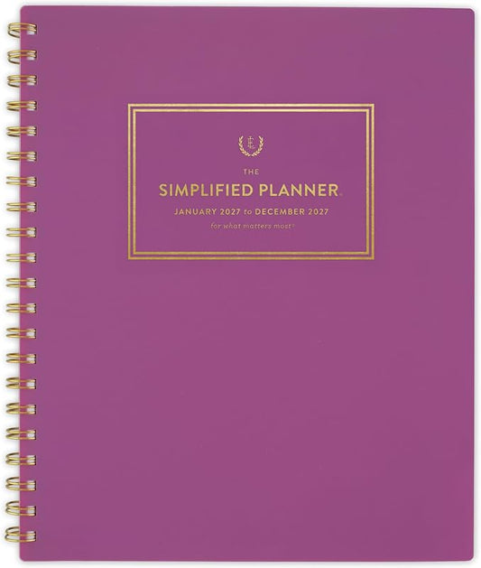 AT-A-GLANCE 2027 Planner, Simplified by Emily Ley, Weekly & Monthly, 8.5" x 11", Nostalgia Pink (EL60-905-27)