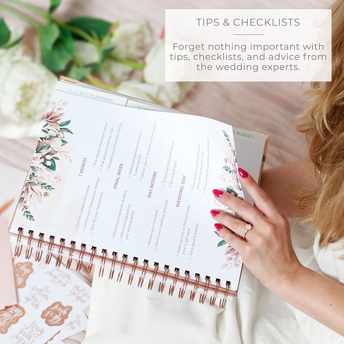 Clever Fox Wedding Planner – Notebook Organizer for Bride – Wedding Planning Binder Book with Pockets – Engagements Gift, 10x11″ (Rose Gold)