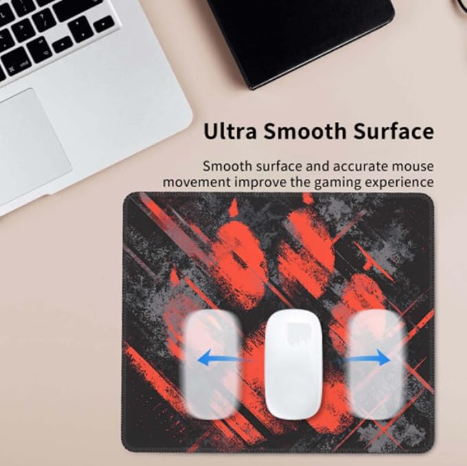 Voltique Mouse Pad Small Desk Mat, Bear Paw Computer Mousepad with Stitched Edges Non-Slip, Keyboard Mouse Pad for Desktop Office Desk Accessories