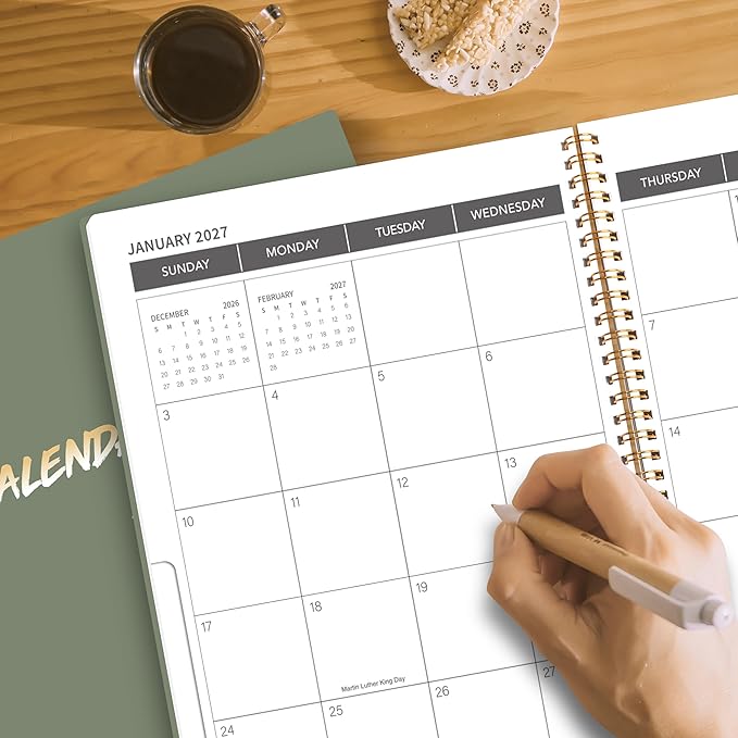 Monthly Planner 2025-2028, 2025 Calendar 36 Months Planner With Monthly Tabs, July 2025- June 2028, 8.5" x 11", 3 Years Academic Calendar Hard Cardboard Cover with Spiral Bound, Perfect for School & Office for Women & Men