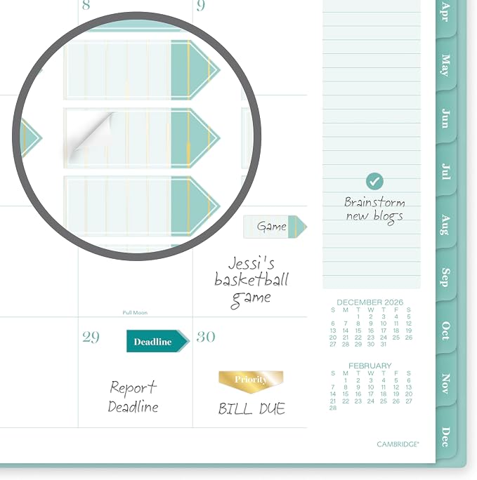 Mead Cambridge 2027 Planner, Weekly & Monthly, 8.5" x 11", Glimmer (1843-905-27)