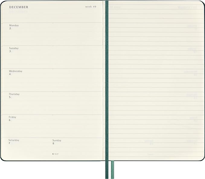 Moleskine Limited Edition Harry Potter 18 Month 2024-2025 Weekly Planner, Alohomora spell cover with glow in the dark special-effect, Hard Cover, Large (5" x 8.25"), Pine Green, 208 pages