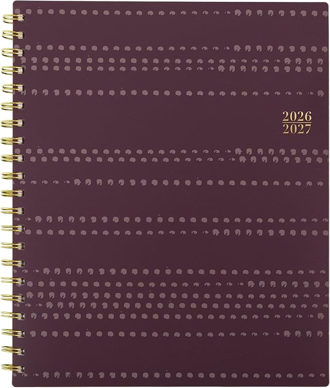 Cambridge Planner 2026-2027 Weekly & Monthly Academic 12-Month July-June, 8-1/2" x 11", Stria (1797-905A)