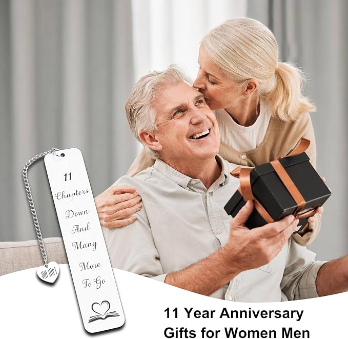 11 Years Anniversay Steel Gifts for Her Him Steel Gifts for 11th Anniversary 11 Years Wedding Anniversa-ry Day Gift for Husband Wife Men Women White Elephant Gift for Adults Christmas Valentine