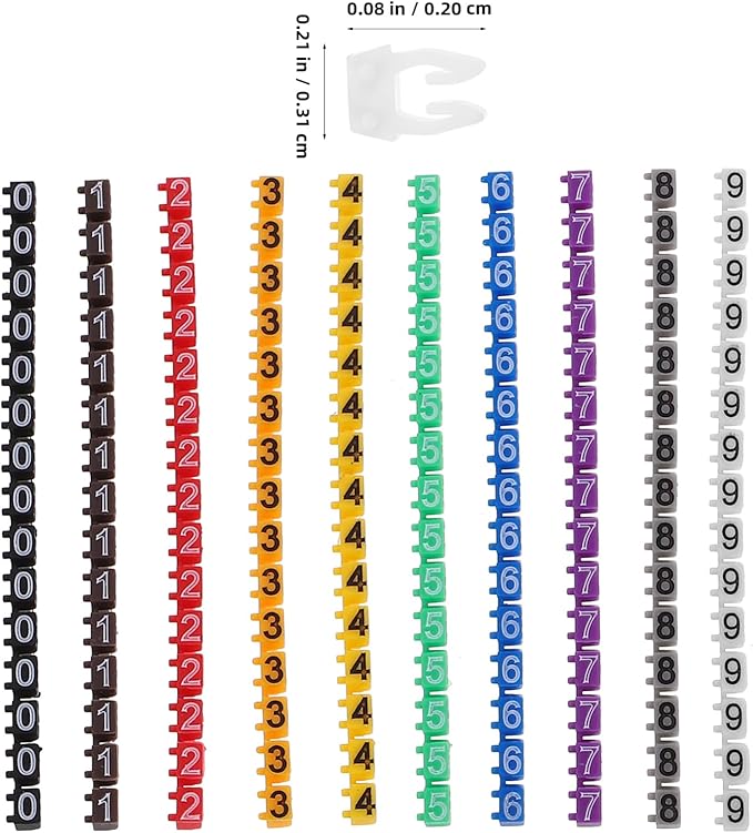 jojofuny 150pcs Cable Labels for Cord Identification Clip Cable Markers for Management Suitable for Bright Color Coding for Quick Identification