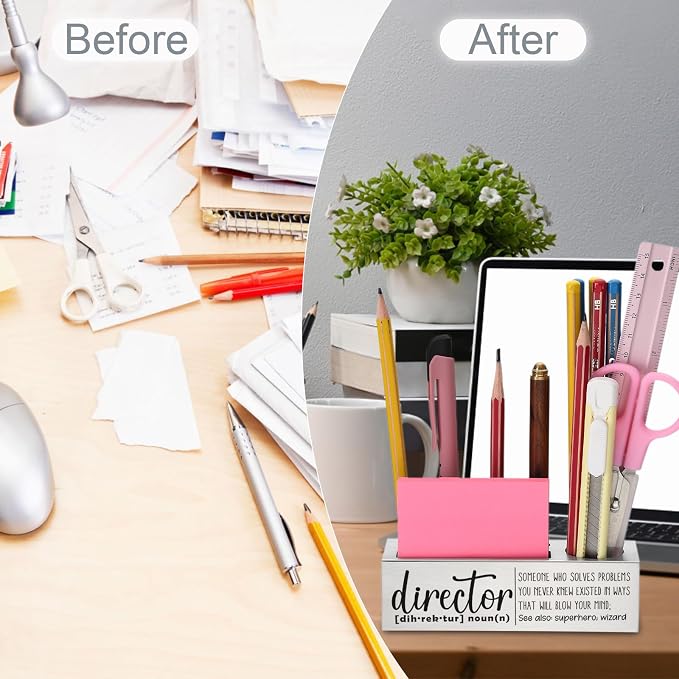YODOCAMP Director Gifts, Thank You Gifts for Directors Pen and Pencil Holder for Desk, Appreciation Gift for Leaders, Inspirational Desk Organizer for Office Recognition TZC86