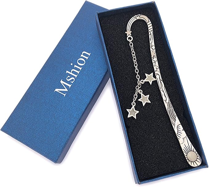 Luminous Bookmark, Retro Glow in The Dark Reading Bookmarks for Women Men Lovers,Book Markers with Pendant Holiday Gifts