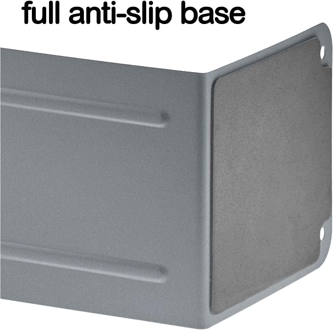 Acrimet Bookends for Shelves, Heavy Duty Steel Metal Book Ends, Non-Skid Book Stopper, Book Storage Holder for Home, Library, Jumbo Large Size 9" H x 4" W x 4 1/2" D, (Silver) (1 Pair / 2 Pieces)