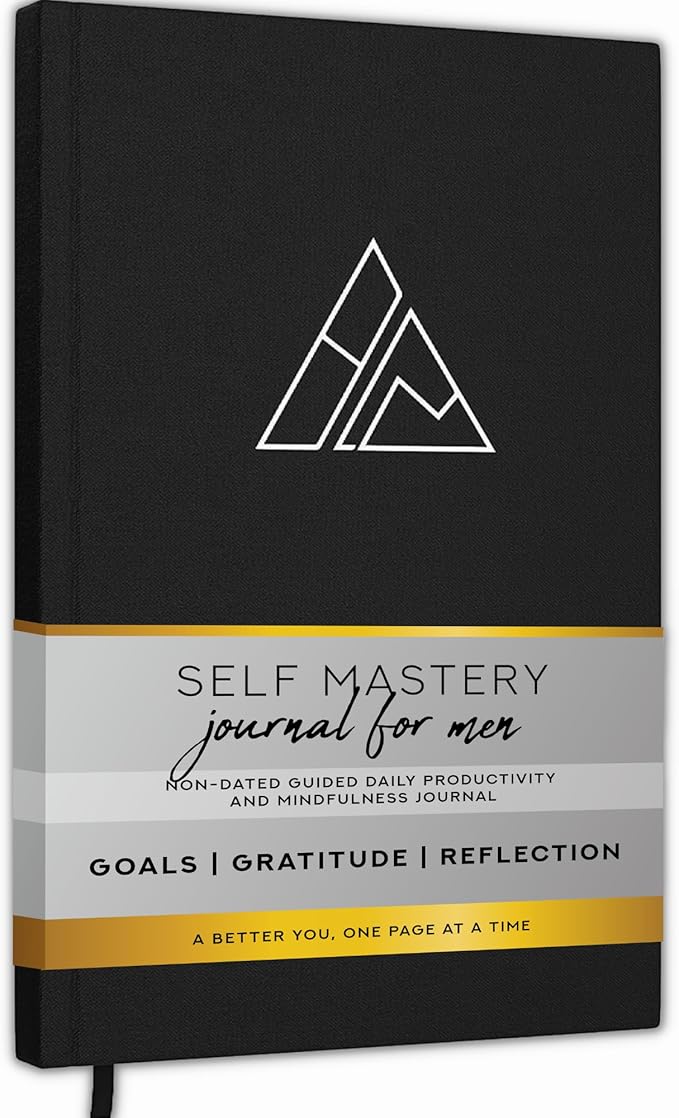 Self-Mastery Journal for Men with Prompts - 13 Week Guided Gratitude Journal - 5 Minute Journal - Reflection Manifestation Journals for Mindfulness - Self Care Journal - Goal Journal for Women & Men