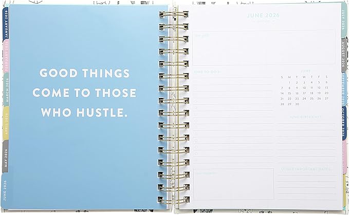 WORLD TRAVELER 2026 Planner Weekly and Monthly - 7'' x 8.75'' Hard Cover January December Spiral Daily Planner 2026 To Do List, Size 7X8.75, White Pet