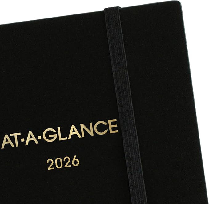 AT-A-GLANCE 2026 Appointment Book Planner, Weekly & Monthly, 8.75" x 11", Large, Move-A-Page, Black (70950E0526)