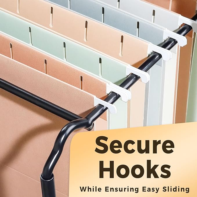 SUNEE Hanging File Folders Letter Size, Pastel Colors, 25 Count Letter Size File Folders with 1/5-cut Tabs, Heavy Duty 1 Inch Expansion, Stay Organized for Your Home and Office Bulk File