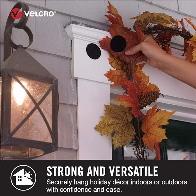 VELCRO Brand Industrial Fasteners Stick-On Adhesive | Professional Grade Heavy Duty Strength | Indoor Outdoor Use, 1 7/8in, Circles 4 Sets (Pack of 2)